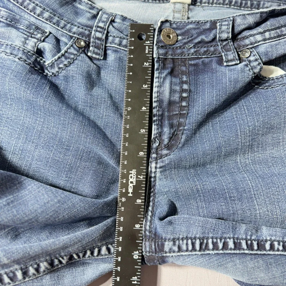 Silver Jeans Co Suki Mid Rise Skinny Jeans Medium Wash Blue Denim Womens 31x28.5